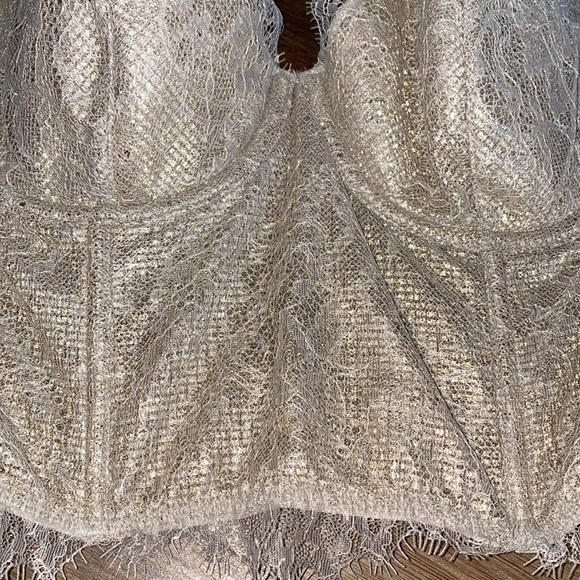 Sparkly Victoria Secret Corset Metallic Bustier 36B - Picture 3 of 4